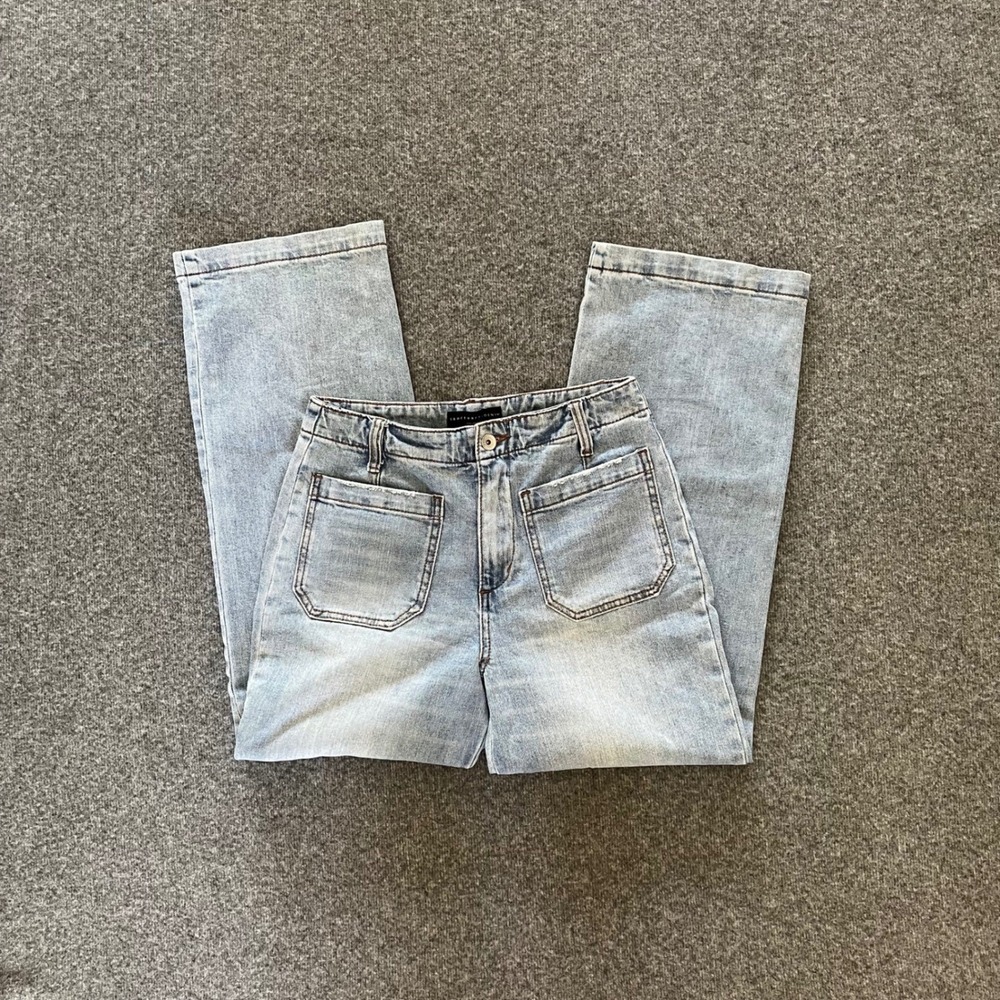 Sanctuary Denim Maeve Colette Wide-Leg Crop Jeans 26 Light Blue